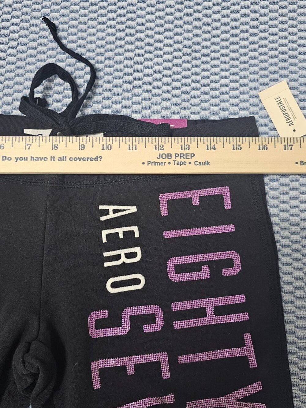 NEW Aeropostale Women's 87 Skinny Stretch Fleece Sweatpants Black - Size Medium - Picture 5 of 7